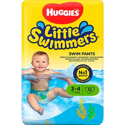 Подгузники-трусики для плавания Little Swimmers размер 3-4 7-15 кг 12 шт Huggies