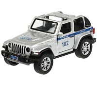 Металлическая машинка Jeep Wrangler Rubicon Полиция Технопарк RUBICON3D-12SLPOL-SR