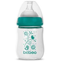 Бутылочка для кормления стеклянная широкая 150 мл от 0 месяцев Baboo 3-122