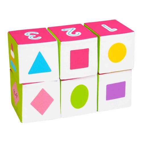 Мягкие кубики Малышарики Учим формы цвет и счёт Мякиши 400 фото 3