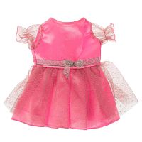 Одежда для кукол Розово-белое платье Карапуз OTF-2205D-RU